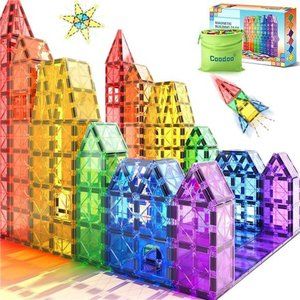 Magnetic Tiles for Kids Toys STEM Magnet Toys Magnetic Blocks Building Toys